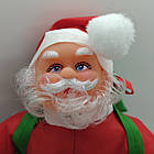 Санта Клаус на світловій драбині 1 метр led гірлянда Новорічний декор Дід Мороз на драбині, фото 10