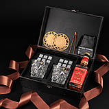 Камені для віскі в подарунковому наборі з келихами Bohemia Glacier 350 мл оригінальний подарунок чоловікові на ювілей, фото 4