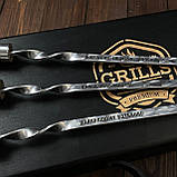 Шашличний набір шампурів Grills G20 подарунок чоловікові на день народження ювілей пікнік барбекю 35 років 50 років, фото 10