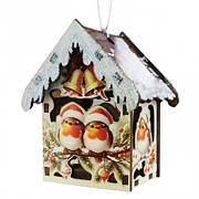 Новорічна ялинкова іграшка «Будинок», висота 9,5 см