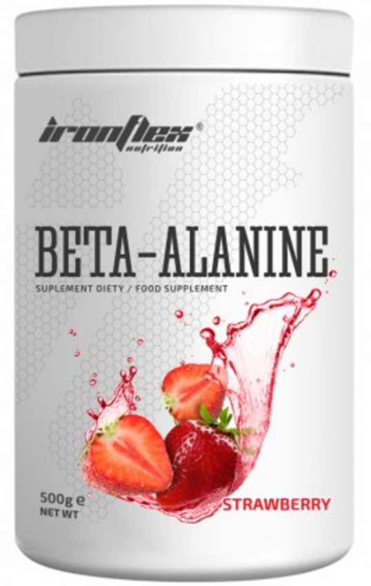 Бета-аланін IronFlex Beta-Alanin 500 г полуниці
