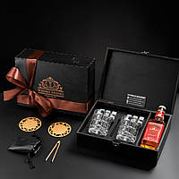 Камені для віскі подарунковий набір із келихами Bohemia 320 мл оригінальний подарунок шефу чоловікові на ювілей 30 років