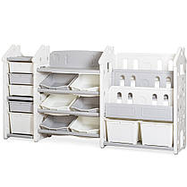 Стелаж органайзер з контейнерами та ящиками для іграшок та поличками для книг Mealux Line, фото 3