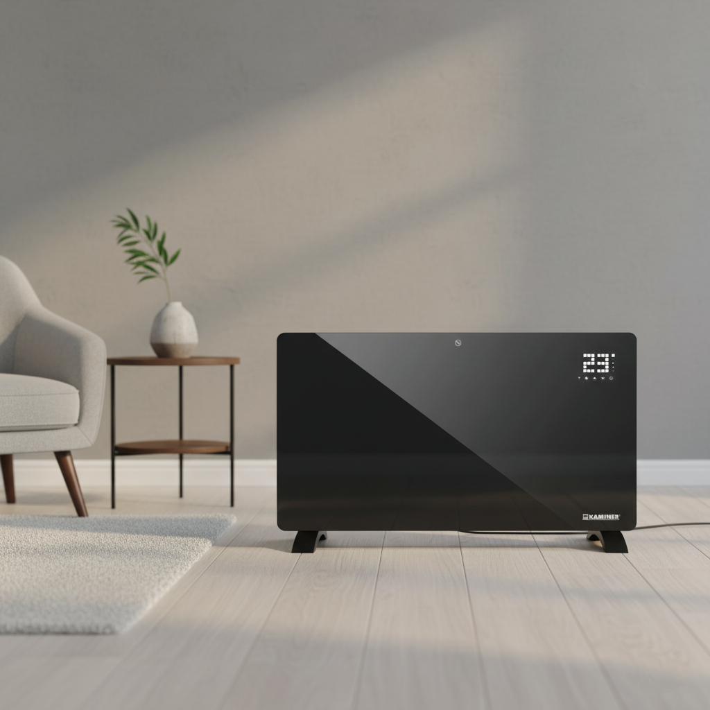 Скляний електрообігрівач Zelva Kaminer 2500 Вт 26572, фото 1