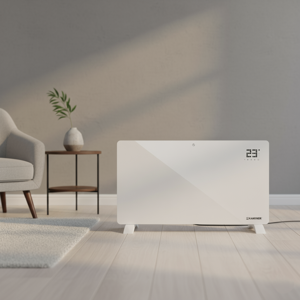 Електричний скляний радіатор Zelva Kaminer 2500 Вт 26573, фото 1