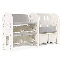 Стелаж для іграшок та книг пластиковий в дитячу кімнату Mealux Crato, фото 3