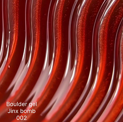 Білдер гель для нарощування вітражний червоний, помаранчевий Builder gel Pinx Jinx Bomb 02 червоно-оранжевий 30 мл