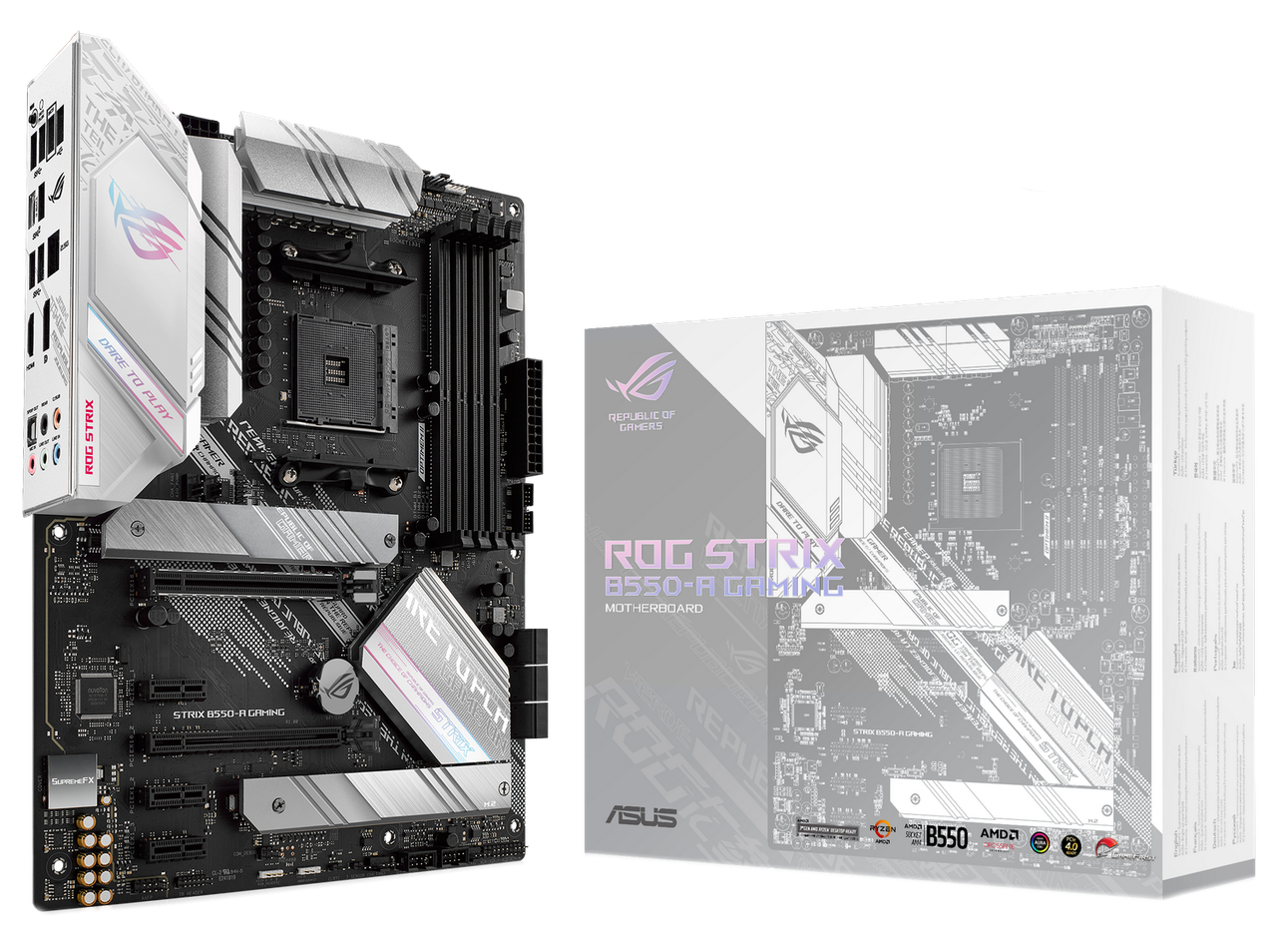 Материнська плата ASUS ROG STRIX B550-A GAMING (sAM4, AMD B550, PCI-Ex16), фото 1