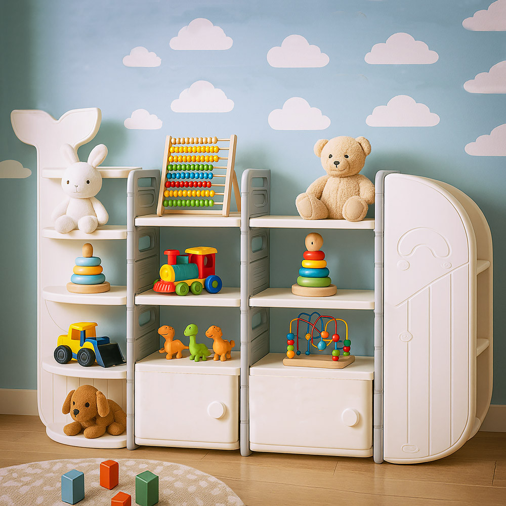 Стелаж органайзер з поличками для зберігання іграшок та речей Mealux Bubbles