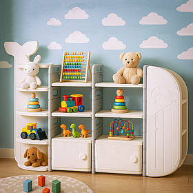 Стелаж органайзер з поличками для зберігання іграшок та речей Mealux Bubbles