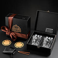 Подарунковий набір для віскі з камінням і келихами Bohemia Casablanca 300 мл кубики для охолодження напоїв