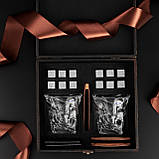 Подарунковий набір для віскі з камінням і келихами Bohemia Casablanca 300 мл кубики для охолодження напоїв, фото 2