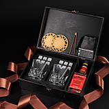 Камені для віскі в подарунковому наборі з келихами 310 мл оригінальний подарунок чоловікові на ювілей і день народження, фото 3