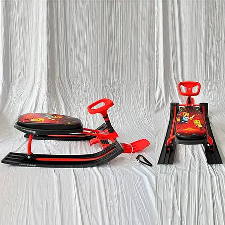 Снігокат MS 1778-9 з м’яким сидінням, регульованим положенням керма та металевою рамою, фото 2