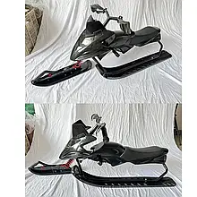 Снігокат MS 4636-3 з кермом, м’яким сидінням та металевою рамою