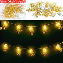 Гирлянда електрична LED 10шт. Ялинка золото 2м. RJ-12