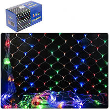 Гірлянда електрична LED 144шт. Штора 2х2м. мультиколір D-2