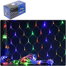 Гірлянда електрична LED 96шт. Штора 1,5х1,5м. мультиколір D-1