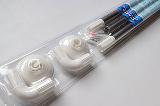 Карниз для ванної кутовий хромований 90x90x90 см, фото 2