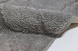 Набір килимків у ванну та туалет Vonaldi 100*60 см та 50*60 см lightgrey 10669, фото 5