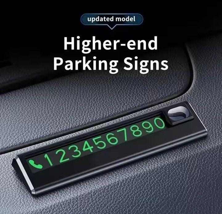 Магнітний номерний знак телефону для автомобіля на торпеду, фото 1