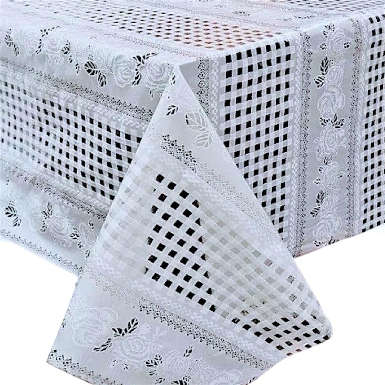 Скатертина з оригінальним Ажурним принтом на кухонний стіл
