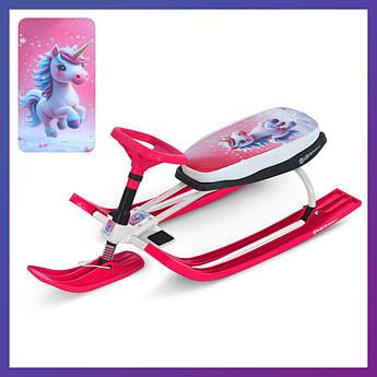 Дитячий снігокат MS 1778-10 з низькою рамою Рожевий