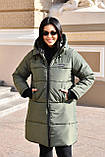 Жіноча зимова куртка пальто великого розміру новинка 2025, фото 3
