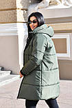 Жіноча зимова куртка пальто великого розміру новинка 2025, фото 5