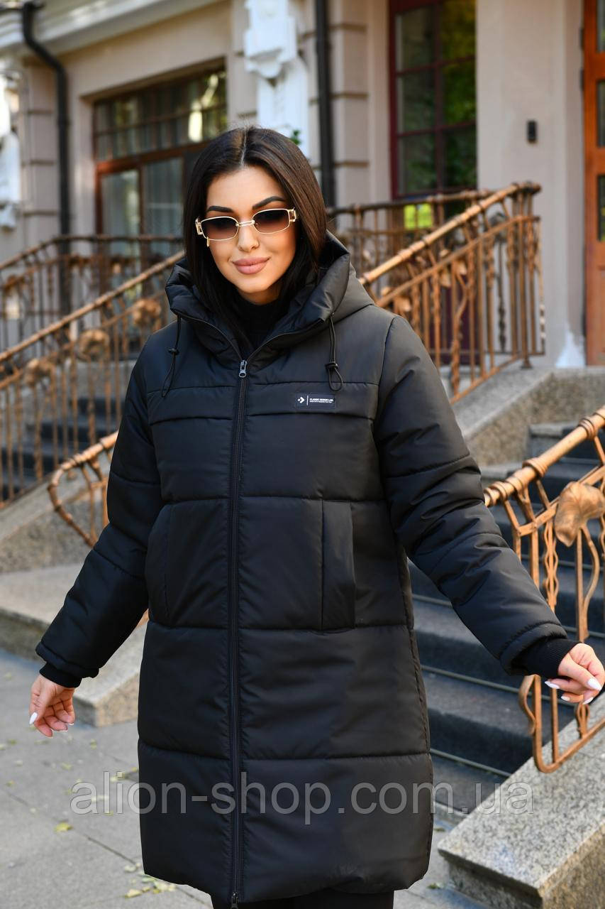 Жіноча зимова куртка пальто великого розміру новинка 2025, фото 1