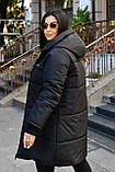 Жіноча зимова куртка пальто великого розміру новинка 2025, фото 7