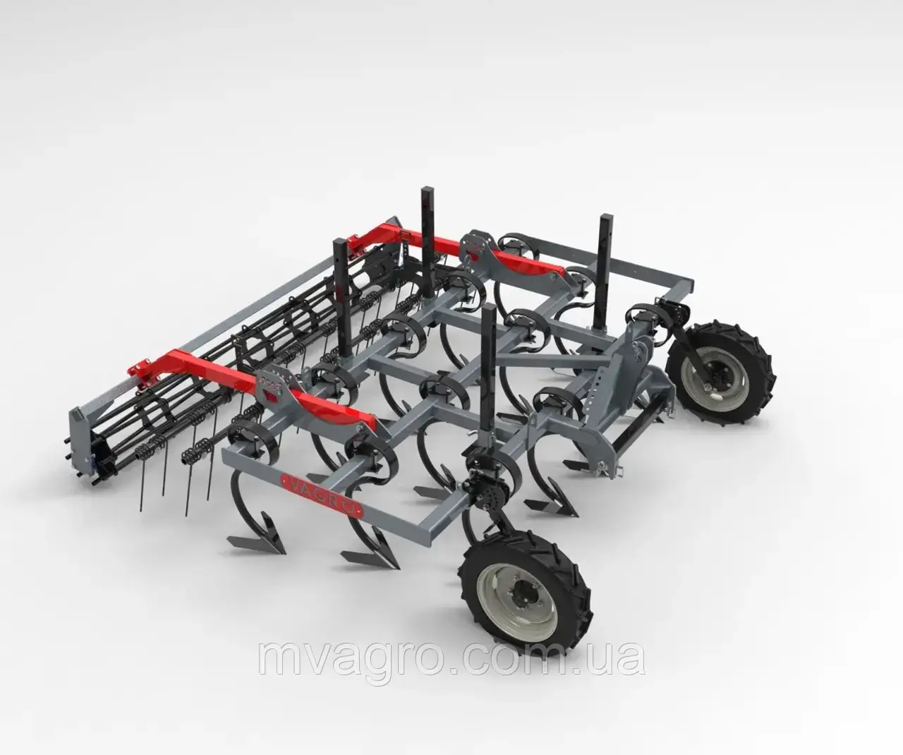 Культиватор Навісний з колесами АКС 3.5м з Гребінкою і Катком під МТЗ, фото 1