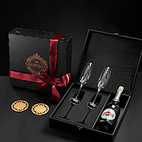 Набір келихів для шампанського 2 з гравіюванням подарунковий комплект для вина романтичний вечір богемія