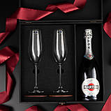 Набір келихів для шампанського 2 з гравіюванням подарунковий комплект для вина романтичний вечір богемія, фото 2