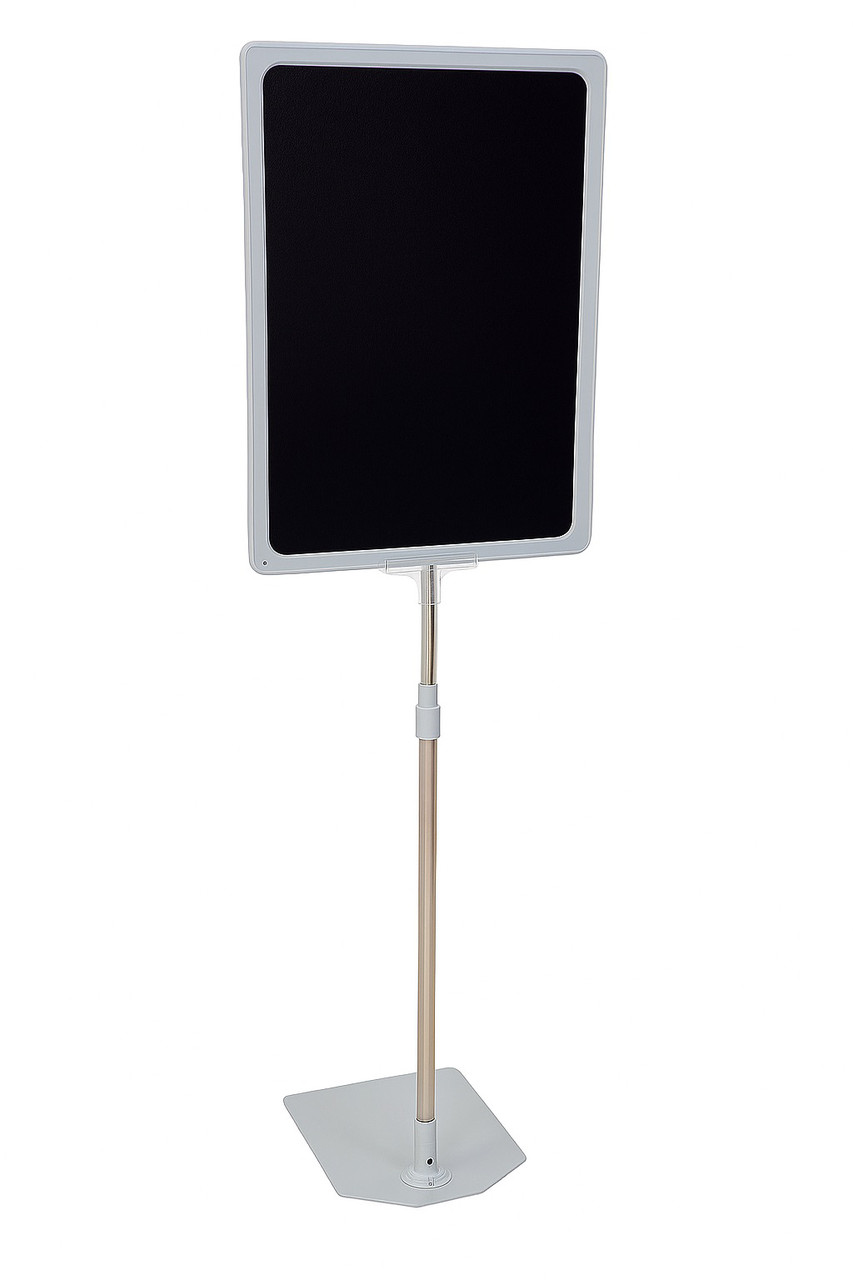Стійка інформаційна з крейдяною табличкою, Рамка А4, з трубкою 500-1000 мм, Рекламна напольна стійка (1179)
