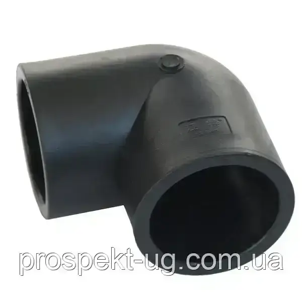 Коліно поліетиленове лите SDR 11 63 мм 90° для стикового зварювання, фото 1