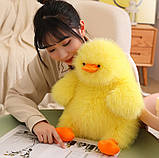 М’яка іграшка Каченя пухнасте жовте 35 см, фото 3