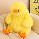 М’яка іграшка Каченя пухнасте жовте 35 см, фото 4