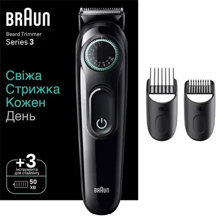 Тример для стрижки Braun BT3411 Black/Turquoise UA, фото 2