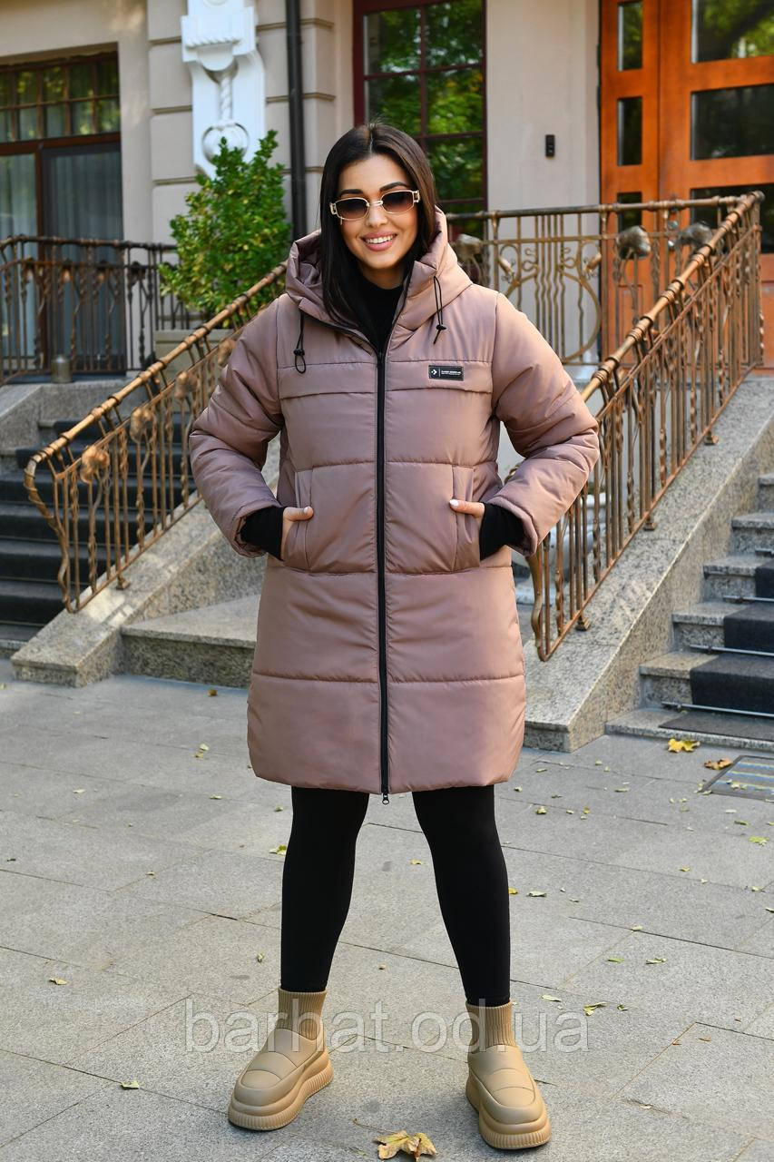 Жіноча зимова куртка пальто великого розміру новинка 2025, фото 1