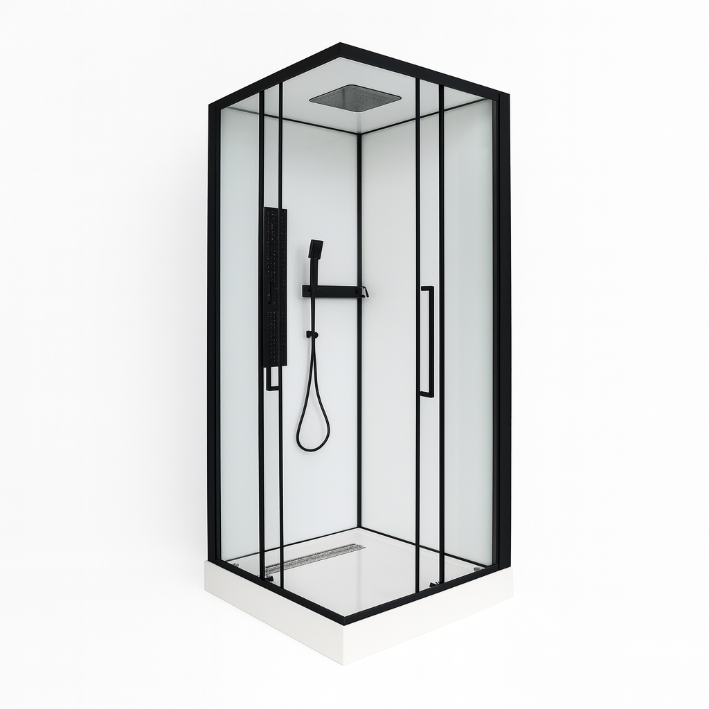 Душовий бокс Insana Kira 90х90х210 см на низькому піддоні скло прозоре розпашні двері