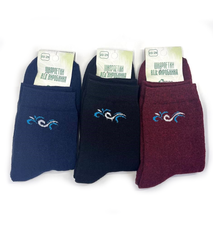 Шкарпетки жіночі махрові Winter 23-25 р. (12 пар!) (Зимові) Варос, фото 1