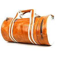 Спортивна шкіряна сумка люкс класу TARWA GYalc-5565-4lx жовтогаряча