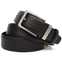 Ремінь зі шкіри буйвола гладкий ST2028B чорний 35 мм
