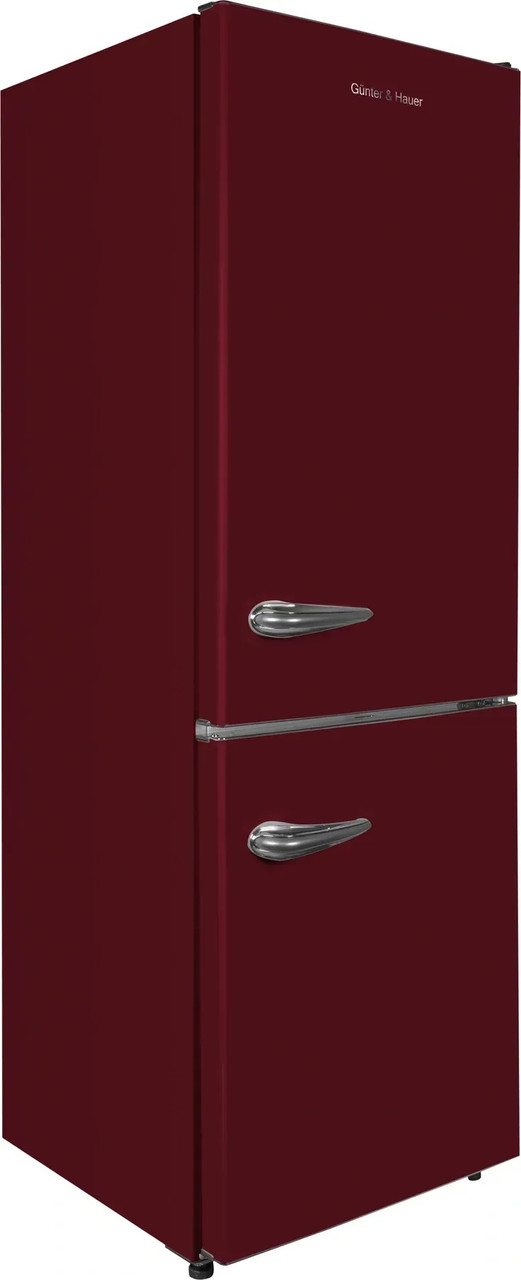 Відокремлений холодильник Gunter & Hauer FN 369 R — червоний, ретро-дизайн, No Frost, клас A, фото 1