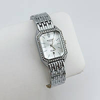 Годинник жіночий наручний прямокутний з камінням, срібло ( код: IBW921SO )
