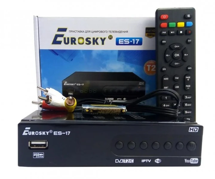 Цифровий ефірний ресивер T2 Eurosky ES-17
