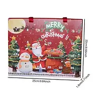 Адвент календар з прикрасами Набір для створення браслетів Новорічний червоний у стилі Pandora на 24 віконця., фото 3