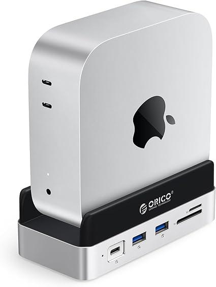 ORICO VS10 MiniDock - док-станція та підставка 10-в-1 для Mac mini M4, алюмінієвий концентратор із корпусом для SSD M.2, 10 Гбіт/с, фото 1