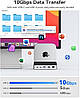 ORICO VS10 MiniDock - док-станція та підставка 10-в-1 для Mac mini M4, алюмінієвий концентратор із корпусом для SSD M.2, 10 Гбіт/с, фото 3